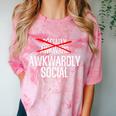 Awkwardly Social Socially Awkward Anxious Introverts Comfort Color Blast T-Shirt Clay