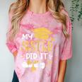 Back To School My Sister Did It Graduation Proud Sister Graduated Female X-Small Comfort Color Blast T-Shirt Clay