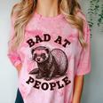 Bad At People Ferret Introvert Saying Slogan Tee Comfort Color Blast T-Shirt Clay Bad At People Ferret Introvert Saying Slogan Tee Comfort Color Blast T-Shirt Clay