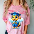 Bee Graduation Cute Kindergarten Elementary High School Comfort Color Blast T-Shirt Clay