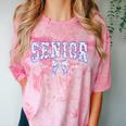 Blue Bow Coquette Floral Senior 2026 Graduation Class Comfort Color Blast T-Shirt Clay