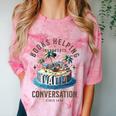Books Helping Introvert Avoid Conversation Comfort Color Blast T-Shirt Clay