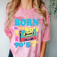 Born In The 80's But 90's Made Me Nostalgia Cassette Tape Premium Tri-Blend Comfort Color Blast T-Shirt Clay
