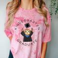 Boys Girls Kindergarten Graduate Sloth Graduation Cap Comfort Color Blast T-Shirt Clay