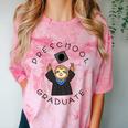 Boys Girls Preschool Graduate Sloth Graduation Cap Comfort Color Blast T-Shirt Clay
