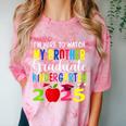 My Brother Graduated Kindergarten Class Of 2025 Graduation Comfort Color Blast T-Shirt Clay