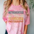 Camera Lover Introverted But Willing To Discuss Photography Comfort Color Blast T-Shirt Clay