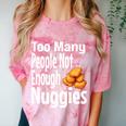 Chicken Nugget Saying Introvert Nuggie Foodie Food Comfort Color Blast T-Shirt Clay
