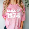 Class Of 1974 High School College Graduation Reunion Comfort Color Blast T-Shirt Clay
