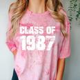 Class Of 1987 High School College Graduation Reunion Comfort Color Blast T-Shirt Clay