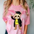Class Of 2022 Sloth Graduation Masters College High School Comfort Color Blast T-Shirt Clay