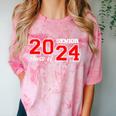 Class Of 2024 Senior Year Boys Girls School Graduation Comfort Color Blast T-Shirt Clay