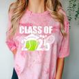 Class Of 2025 Graduation Senior Tennis Player Comfort Color Blast T-Shirt Clay