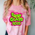 Class Of 2025 Senior Fresh 90s TV Style Retro Graduation Comfort Color Blast T-Shirt Clay