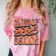 Class Of 2025 Senior Orange And Student Graduation Comfort Color Blast T-Shirt Clay