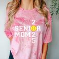 Class Of 2025 Softball Mom Senior Graduation Graduate Women Comfort Color Blast T-Shirt Clay