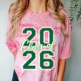 Class Of 2026 Graduation Varsity Green And On The Back Comfort Color Blast T-Shirt Clay