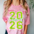 Class Of 2026 Graduation Varsity Lime Green Letters Comfort Color Blast T-Shirt Clay