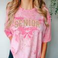 Class Of 2026 Pink Coquette Bow Senior Graduation Comfort Color Blast T-Shirt Clay