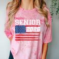 Class Of 2026 Senior Back To School American Flag Graduation Comfort Color Blast T-Shirt Clay