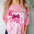Class Of 2026 Senior Coquette Pink Bow Graduation Family Premium Tri-Blend Comfort Color Blast T-Shirt Clay