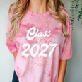 Class Of 2027 Graduation School Spirit Her Senior Class Comfort Color Blast T-Shirt Clay