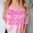 Class Of 2029 Pink Girls Shirt Graduation Comfort Color Blast T-Shirt Clay