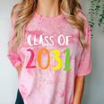 Class Of 2031 Kindergarten Graduation Back To School T-Shirt Comfort Color Blast T-Shirt Clay