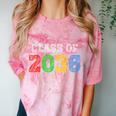 Class Of 2036 Grow With Me Graduation First Day Of School Comfort Color Blast T-Shirt Clay
