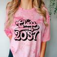Class Of 2037 Senior Retro 2037 Grad Graduate Graduation Comfort Color Blast T-Shirt Clay