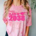 Class Of 2038 Pink Girls Growing Up School Memory Graduation Comfort Color Blast T-Shirt Clay
