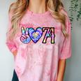Class Of 74 1974 50th Class Reunion Tie Dye Graduation Items Comfort Color Blast T-Shirt Clay