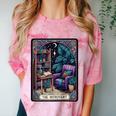 Color Graphic The Introvert Tarot Card Raglan Baseball Tee Comfort Color Blast T-Shirt Clay