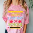 Cool Stylish Happy Last Day Of School Shirt Graduation Comfort Color Blast T-Shirt Clay