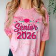 Coquette Pink Bow Senior 2026 Class Of Graduation Comfort Color Blast T-Shirt Clay