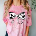 Cow Print Bow And Stethoscope Nurse RN Graduation Coquette Comfort Color Blast T-Shirt Clay