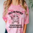 Cowboy Frog Overstimulated Western Meme Introverts Comfort Color Blast T-Shirt Clay