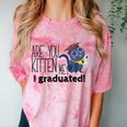 Cute Graduation Cat Masters High School T-Shirt For Men Women Kids Comfort Color Blast T-Shirt Clay