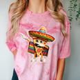 Dabbing Mexican Pizza Dance Food Lover Graduation Comfort Color Blast T-Shirt Clay