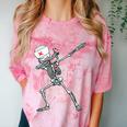 Dabbing Skeleton Nurse Halloween Graduation Comfort Color Blast T-Shirt Clay