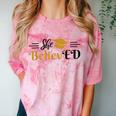 Doctor Of Education She BelievED EdD Graduation Comfort Color Blast T-Shirt Clay