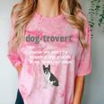 Dog-Trovert Boston Terrier Humor Definition Introvert Comfort Color Blast T-Shirt Clay
