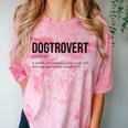 Dogtrovert Definition Dog Lover Introvert Women Men Comfort Color Blast T-Shirt Clay