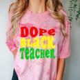 Dope Teacher African American Graduation History Month Comfort Color Blast T-Shirt Clay