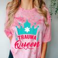 EMT Trauma Queen Paramedic Student T-Shirt Graduation Comfort Color Blast T-Shirt Clay
