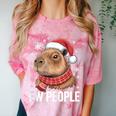 Ew People Capybara Christmas Introvert Holiday Humor Comfort Color Blast T-Shirt Clay
