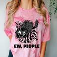 Ew People Introvert Cat Lover Crazy Cats Lady Comfort Color Blast T-Shirt Clay