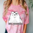 Ew People Introvert Sayings Sarcastic Cat Quote Comfort Color Blast T-Shirt Clay