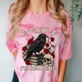 F-CAW-F I'm Reading Crow Book Lover Introvert Meme Comfort Color Blast T-Shirt Clay