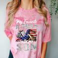My Favorite Airman Calls Me Son Air Force Graduation Son Comfort Color Blast T-Shirt Clay